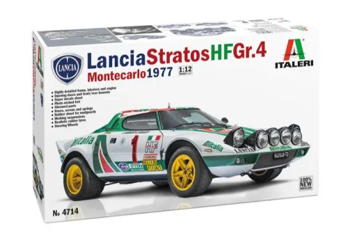 Italeri Lancia Stratos HF Gr.4 Montecarlo 1977 in 1/12 plastic bouwpakket