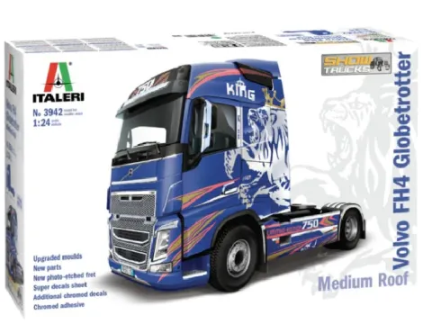Italeri Volvo FH4 Globetrotter Medium Roof in 1:24 bouwpakket