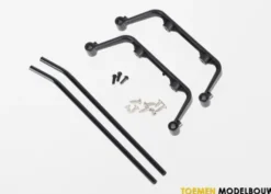 Landing skid set black-anodized & screws – TRX6356