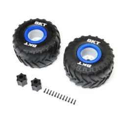Losi BKT 2.6″ Monster Truck Tire, Med, Premount, Blue (2): LMT 2.0 – LOS-1819