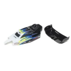 Losi Body & Wing, Black/White Mini-B – LOS210020