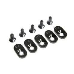 Losi Engine Mount Insert and Screws 20.5T Black (5) 5ive-T 2.0 (fits 62T spur) – LOS252104