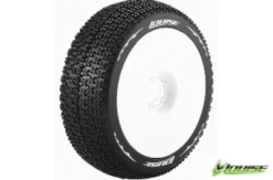 Louise B-Maglev 1/8 Buggy Banden Zeskant 17 mm (super zacht) wit – Verpakt per 2 stuks