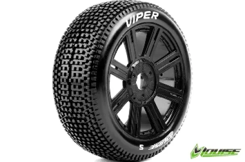 Louise B-Viper-JA 1/8 Buggy Banden Zeskant 17 mm (super zacht) zwart – Verpakt per 2 stuks