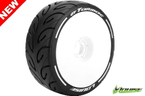 Louise MFT GT-Tarmac 1/8 Buggy Banden Zeskant 17 mm wit (super zacht) – Verpakt per 2 stuks