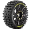 Louise RC MFT B-PIONEER 1/8 Buggy Banden Set – Gemonteerd – Zacht – Zwarte Spaakwielen – Verwisselbare 0″ & 1/2″ Offset Hex 17mm (L-T3363SB)