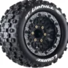 Louise RC MFT MT-UPHILL 1/10 Monster Truck Banden Set – Gemonteerd – Zwarte Velgen