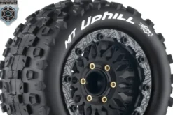 Louise RC MFT MT-UPHILL 1/10 Monster Truck Banden Set – Gemonteerd – Zwarte Velgen
