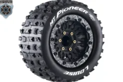 Louise RC MT-PIONEER 1:10 Monster Truck Banden Set – Gemonteerd – Zwarte Velgen – L-T3308SX