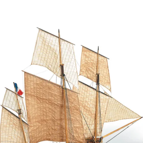 Mamoli Le Coureur Franse logger houten scheepsmodel 1:54
