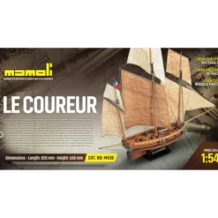Mamoli Le Coureur Franse logger houten scheepsmodel 1:54