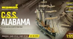 Mamoli MV53 CSS Alabama houten scheepsmodel 1/120