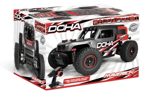 Maverick Doha 1/20 4WD Electric Monster Truck met LED verlichting – Rood