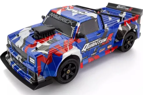 Maverick QuantumR FLUX 4S 1/8 4WD Brushless Race Truck RTR Blauw/Rood zonder accu en lader – 80 km/h