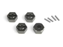 Maverick RC Aluminium 14mm Hex Hub Set (Grey/4pcs) – 150472
