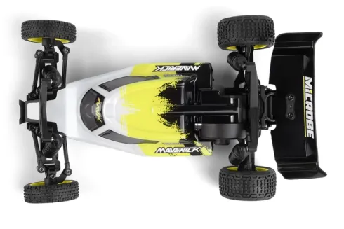 Maverick RC Microbe 1/24 Buggy RTR Geel compleet met 7.4V 350mAh LiPo-accu en USB-lader