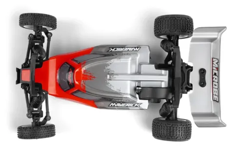 Maverick RC Microbe 1/24 Buggy RTR Rood compleet met 7.4V 350mAh LiPo-accu en USB-lader