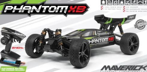 Maverick RC Phantom XB 1/10 RTR Electric Buggy compleet met accu en lader