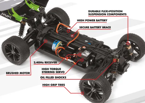 Maverick RC Phantom XB 1/10 RTR Electric Buggy compleet met accu en lader