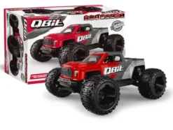 Maverick RC QBit MT 1/16 Monster Truck Rood compleet met 7.4V 1200mAh Li-Ion batterij en USB-lader (30 km/h)