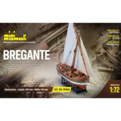 Mini Mamoli Bregante houten scheepsmodel 1:72
