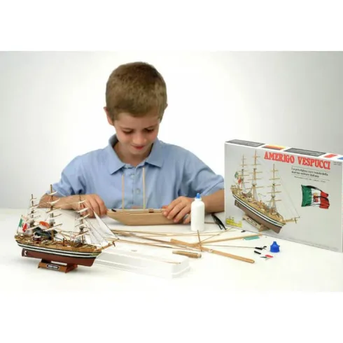 Mini Mamoli Bregante houten scheepsmodel 1:72