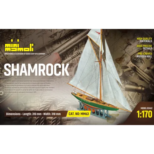 Mini Mamoli Shamrock houten scheepsmodel 1:170