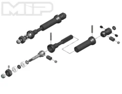 MIP X-Duty CVD Drive Kit, Rear, 87mm to 112mm for 5mm Bearing, Traxxas Slash/Rally/Stampede 4×4, Stampede/Rustler VXL, Nitro Stampede/Rustler – 18140