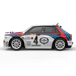 MJX Hyper GO 14302 1/14 Lancia Delta Rally 4WD RTR compleet met 2000mAh 2S lipo accu en lader en 2 extra sets (onroad en offroad) banden