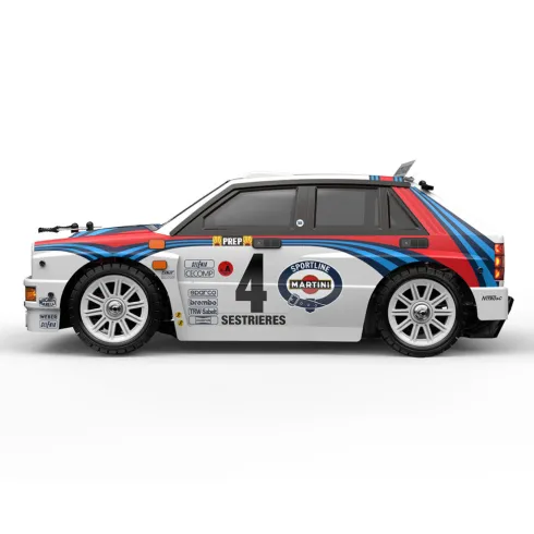 MJX Hyper GO 14302 1/14 Lancia Delta Rally 4WD RTR compleet met 2000mAh 2S lipo accu en lader en 2 extra sets (onroad en offroad) banden