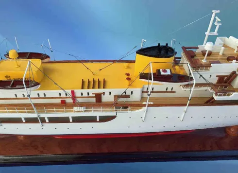 Modell-Tec Kongeskipet Norge houten scheepsmodel 1:60 (Geschikt voor RC besturing)