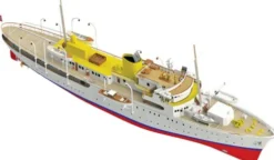 Modell-Tec Kongeskipet Norge houten scheepsmodel 1:60 (Geschikt voor RC besturing)