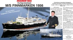 Modell-Tec M/S Finnmarken 1956 houten scheepsmodel 1:60