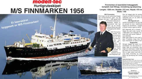 Modell-Tec M/S Finnmarken 1956 houten scheepsmodel 1:60