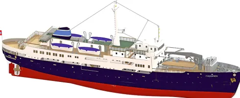 Modell-Tec M/S Finnmarken 1956 houten scheepsmodel 1:60