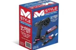 Mstyle RC Set voor 1/10 onroad en offroad (Tamiya) auto’s (bestaande uit 4-kanaals zender, ontvanger, accu, lader, servo)