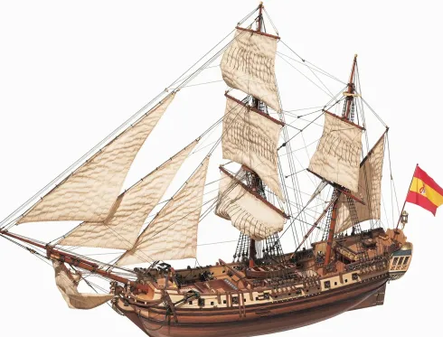 OcCre La Candelaria houten scheepsmodel 1:85