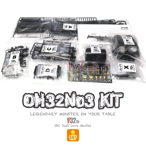 Orlandoo Hunter Model 1/32 Container Skeletal Trailer Kit for OH32T01 SCANIA R650