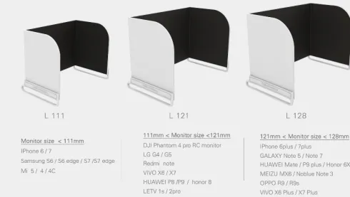 PGYTECH Monitor Hood voor smartphone 121mm