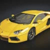 Pocher 1/8 Lamborghini Aventador Geel metalen bouwpakket