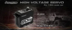 PowerHD WH-80V1 1/5 WP HV Digitale Stalen Servo 80KG Koppel 0.16s @ 8.4V
