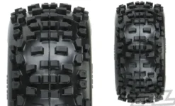 Proline Badlands 3.8″ All Terrain Tires Mounted for 17mm MT Front or Rear, Mounted on Raid Black 8×32 Removable Hex 17mm Wheels