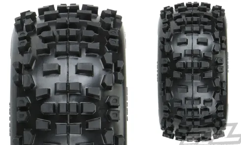 Proline Badlands 3.8″ All Terrain Tires Mounted for 17mm MT Front or Rear, Mounted on Raid Black 8×32 Removable Hex 17mm Wheels