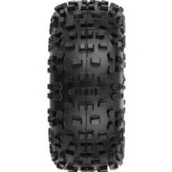 Proline 1/10 Badlands F/R 2.8″ MT Tires Mounted 12mm/14mm Black Raid (2) (12mm wielmeenemers / 14mm wielmeenemers)