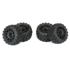 Proline 1/18 Badlands MX 1.85″ F/R MTD 12mm Black Raid ARRMA Granite / Typhon GROM