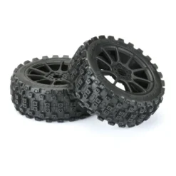 Proline 1/8 Badlands MX M2 F/R Buggy Banden op Zwarte Mach 10 Velgen 17mm (2 stuks) – PRO906721