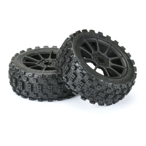 Proline 1/8 Badlands MX M2 F/R Buggy Banden op Zwarte Mach 10 Velgen 17mm (2 stuks) – PRO906721