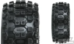 Proline Badlands MX SC 2.2″/3.0″ M2 (Medium) All Terrain Tires Mounted for Slash 2wd & Slash 4×4 Front or Rear, Mounted on Raid Black 6×30 Removable Hex Wheels – PRO1015610
