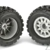 Proline Badlands MX38 3.8″ (Traxxas Style Bead) All Terrain Tires Mounted for 17mm MT Front or Rear, Mounted on F-11 Stone Gray 1/2″ Offset 17mm Wheels