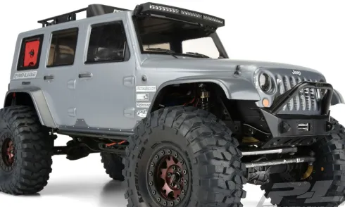 Proline body Jeep Wrangler Unlimited Rubicon for 12.3″ (313mm) Wheelbase Scale Crawlers